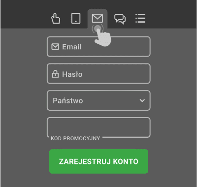 Rejestracja przez e-mail